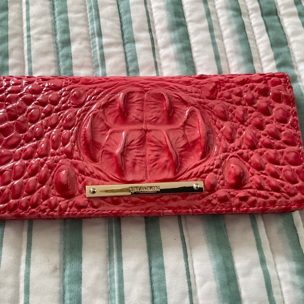 Ladies Brahmin salmon orange wallet